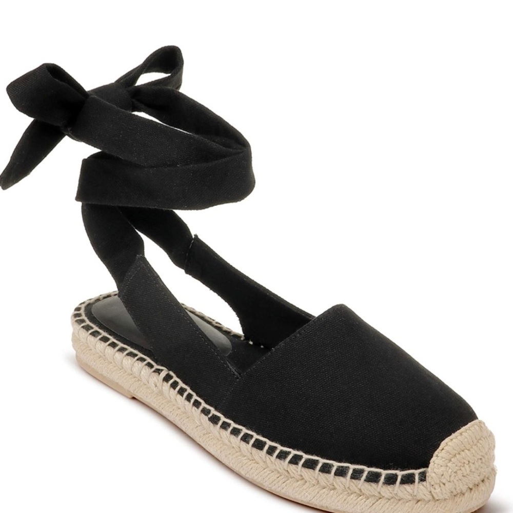 Rampage Black Espadrille Sandals